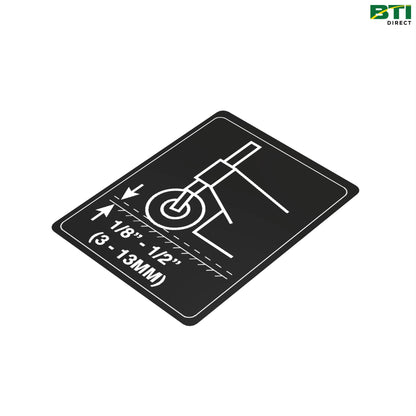 M177592: Instruction Gauge Wheel Height Label