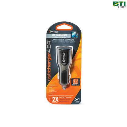PM191-052901: 4.8 Amp Black Dual USB Plug