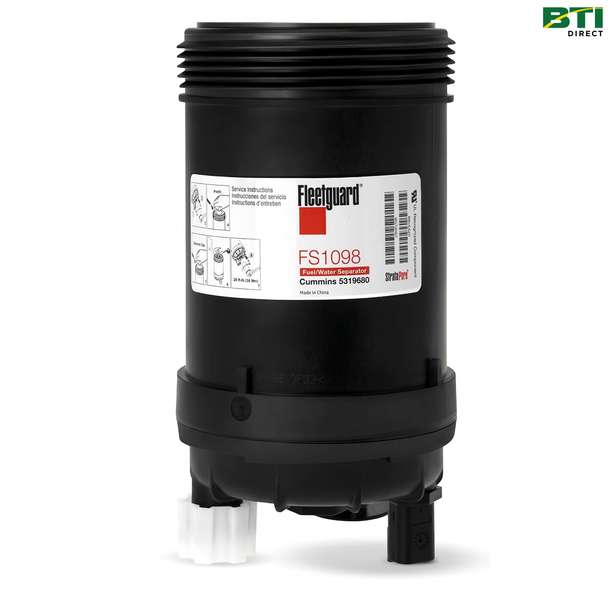 PMFS1098: Fleetguard® Spin-On Fuel Water Separator Filter
