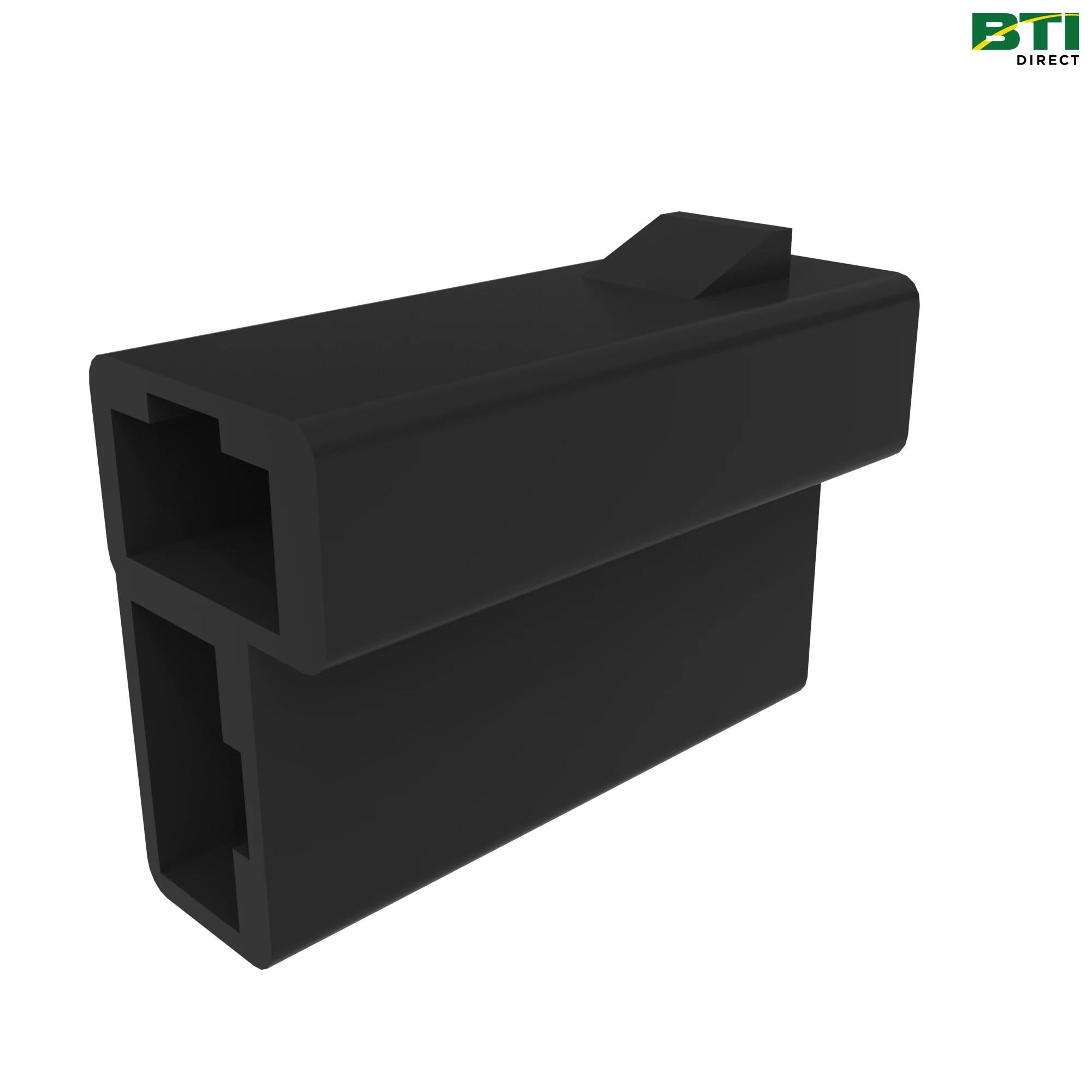 R77476: Black External Electrical Connector, 2 Cavities