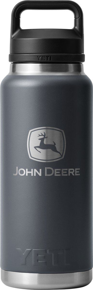 YETI 36 oz John Deere Rambler Bottle (Charcoal) at BTI Direct