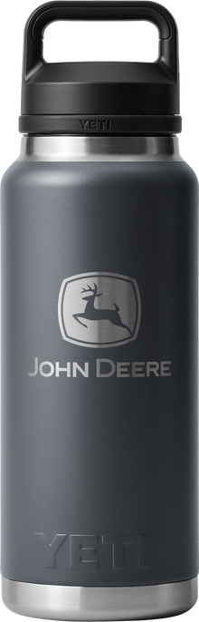  YETI 36 oz John Deere Rambler Bottle (Charcoal)