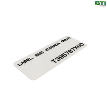  T395787X00: Electromagnetic Compatibility Label