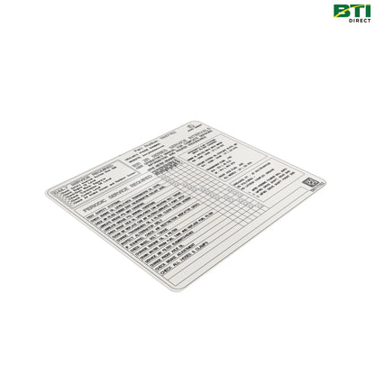 TR117752: Service Interval Label