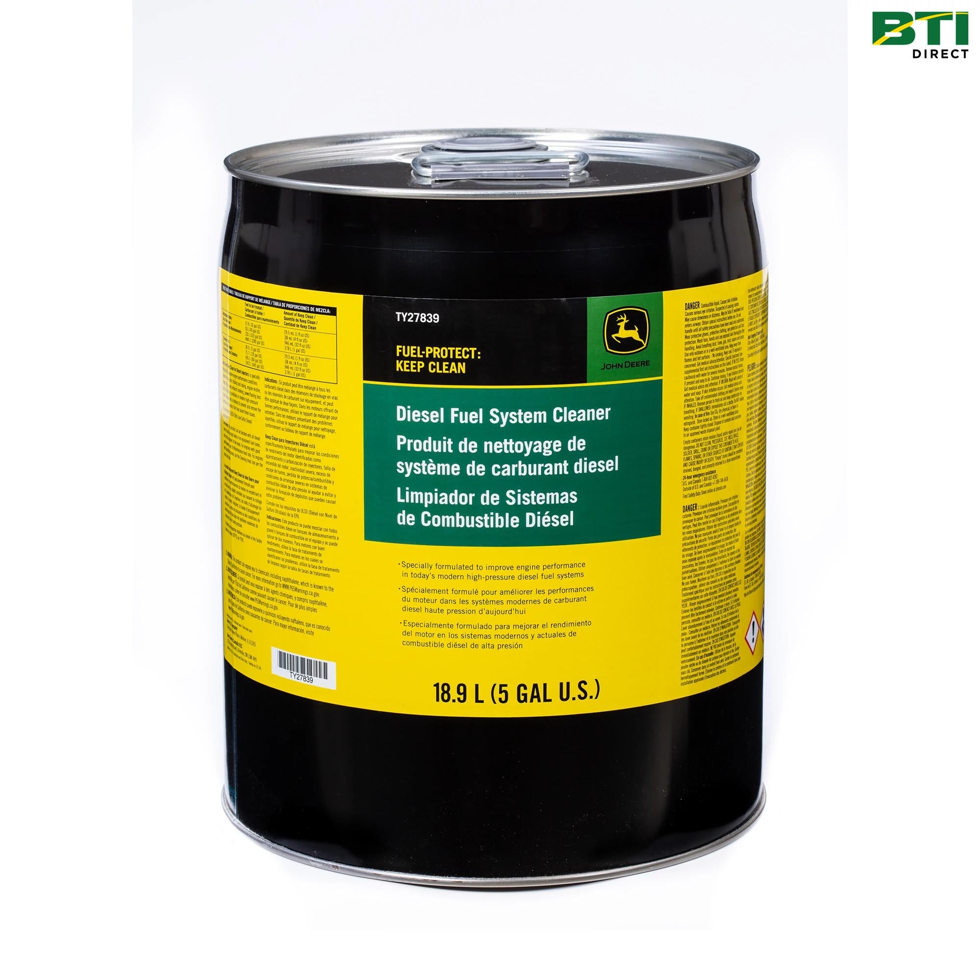 TY27839: Fuel Conditioner, Fuel-Protect™, Keep Clean Solution, 18.9 Liter (5 Gallon)