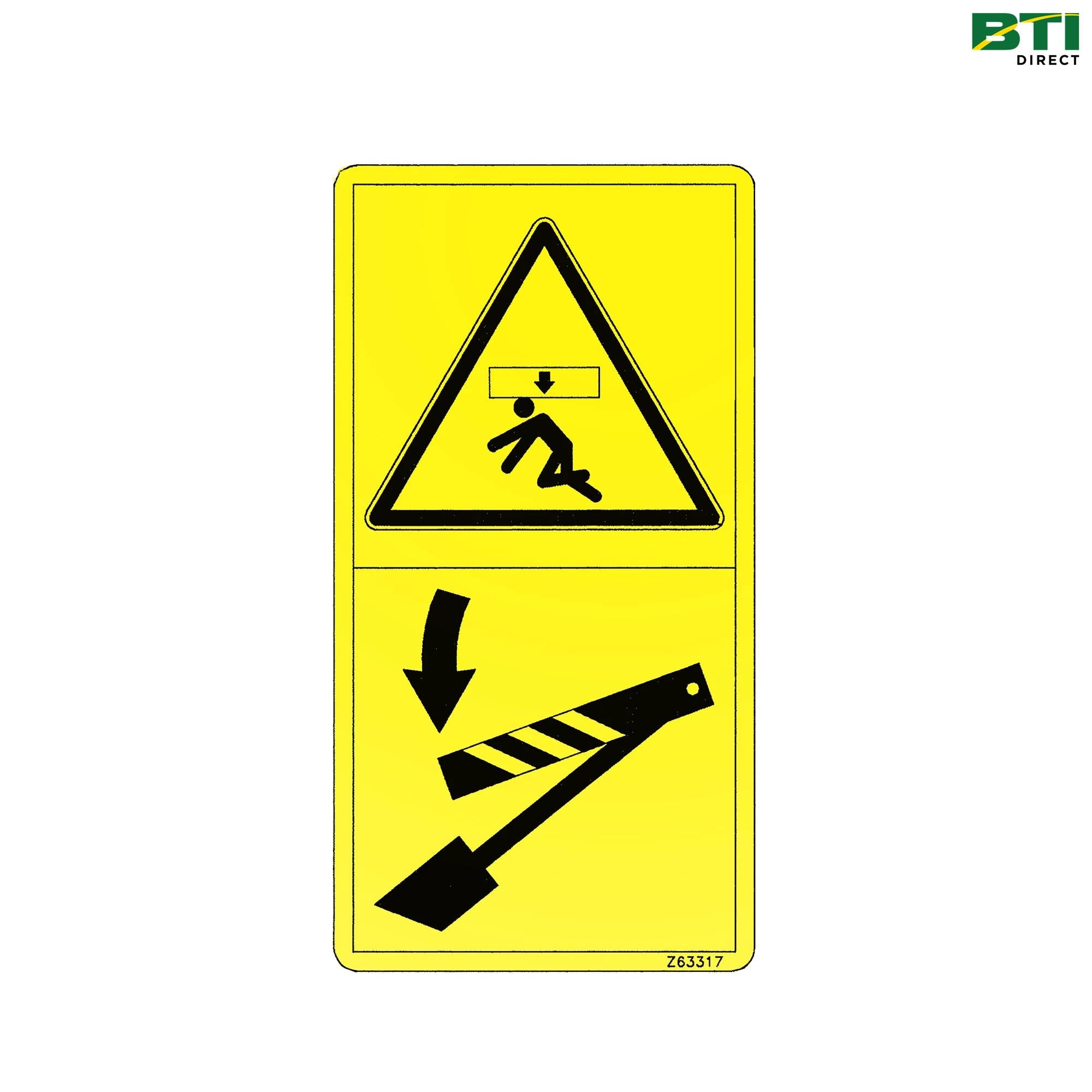 Z63317: Mechanical-Crush, Safety Sign Label