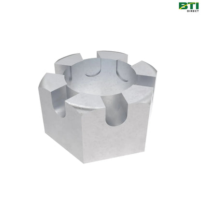 N319293: Hexagonal Slotted Nut, 1-1/2-12