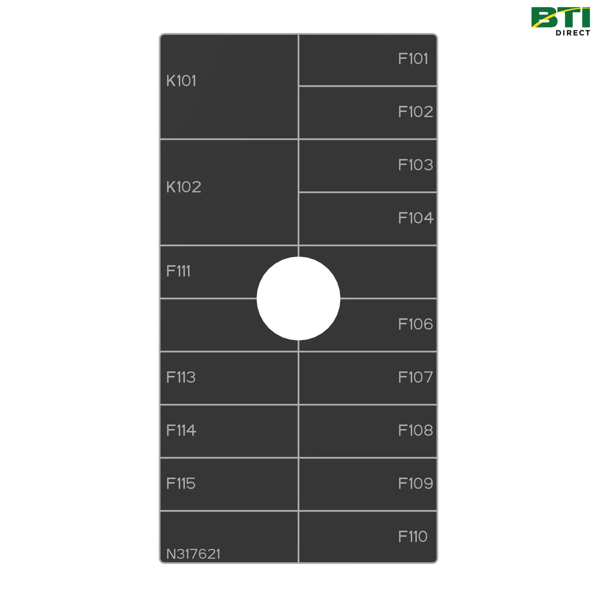N317621: External Fuse Panel Label