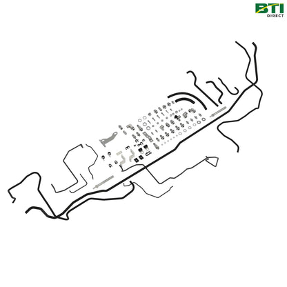 BL16623: 2-Brake Lines and Bracket Attachment for Air Trailer Brake Supply and Bleeding