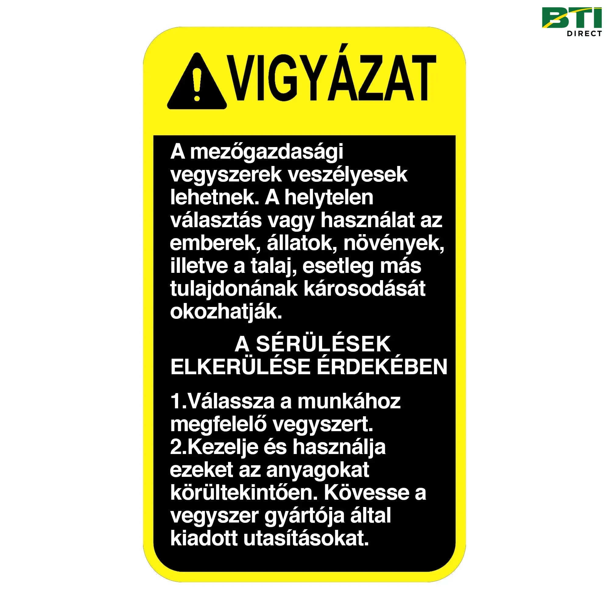 N307931: Caution Label, Hungarian
