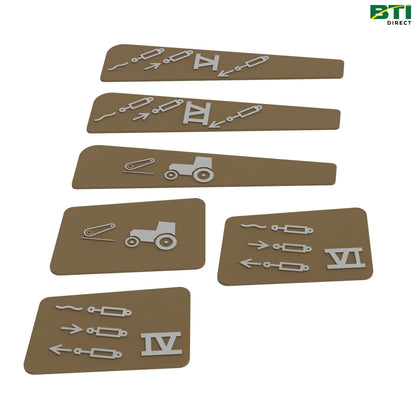 RE253625: Selective Control Lever Label Kit
