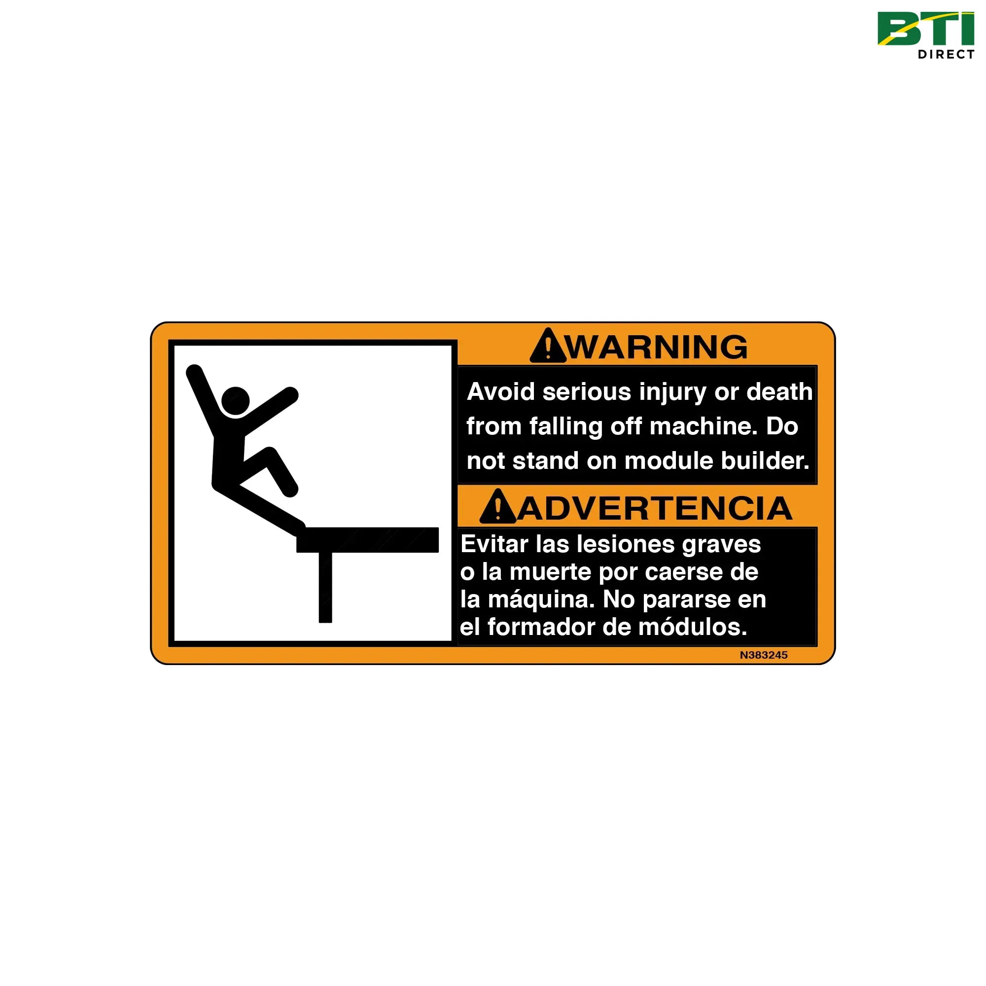 N383245: Fall Module Label, Bilingual