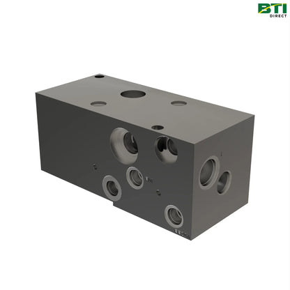 AXE65887: Flow Control Hydraulic Valve Block with Orifices