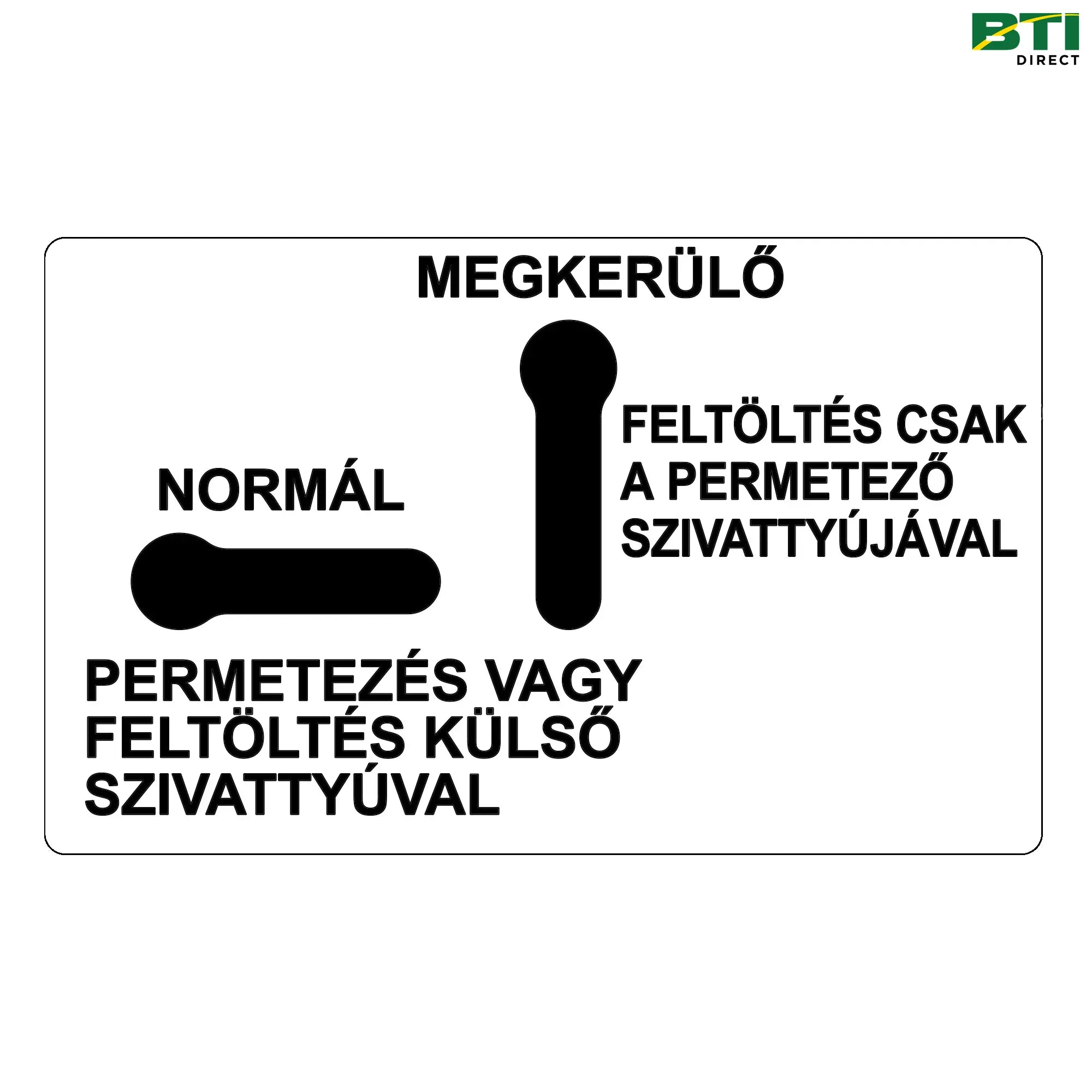 N307960: Bypass Control Label, Hungarian