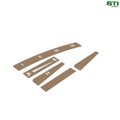RE204718: Armrest Control Housing Label Kit