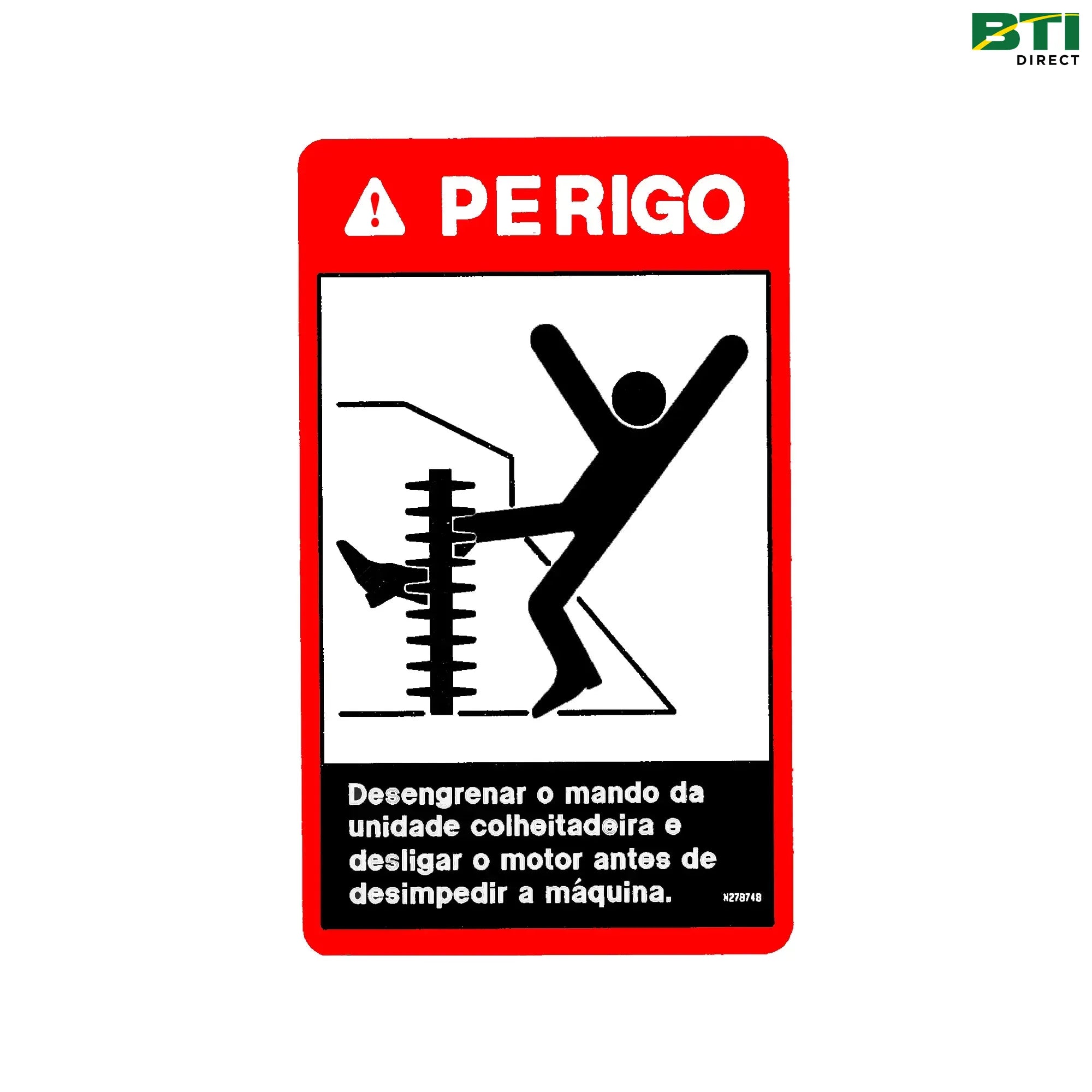 N278748: Danger Label, Portuguese