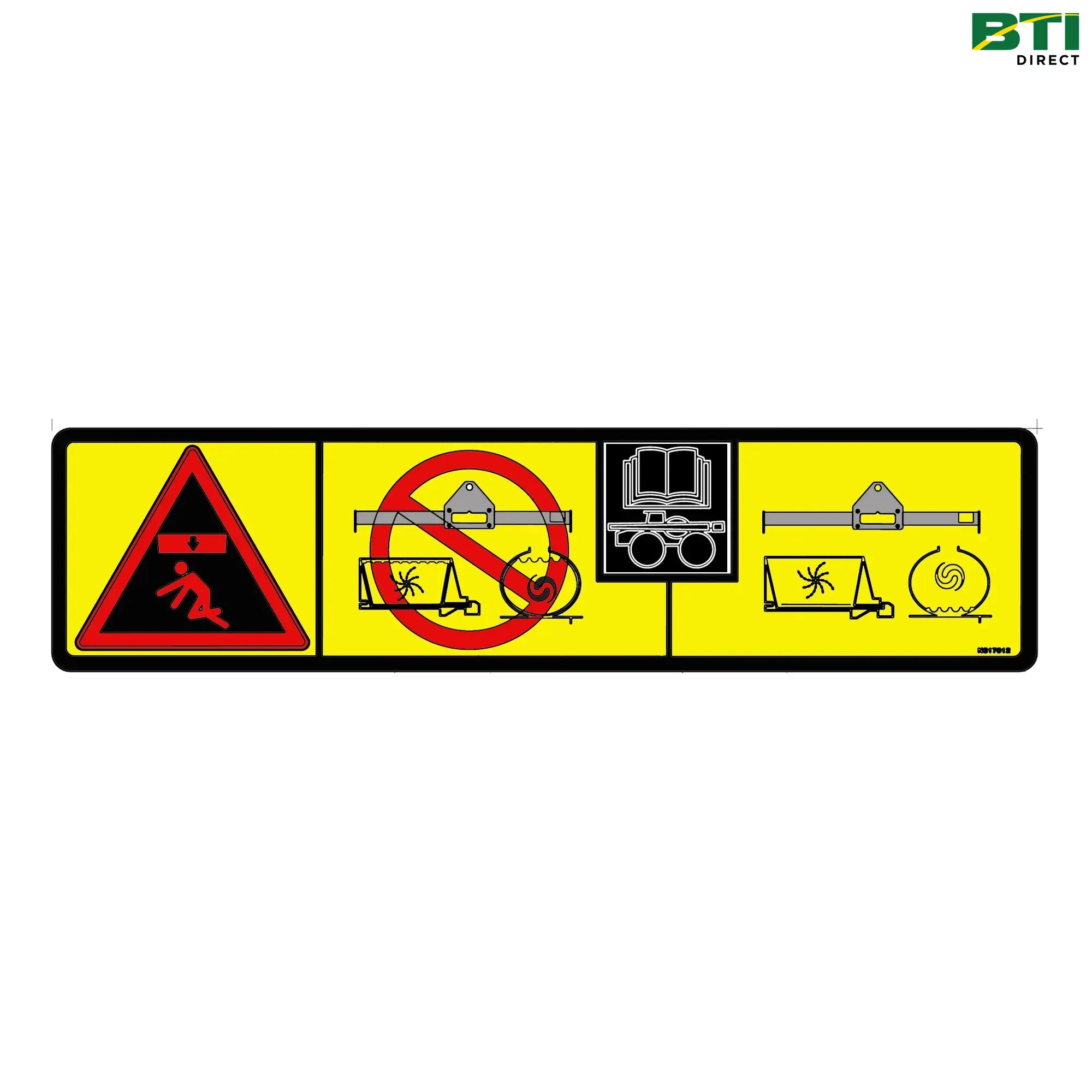 N317012: Lift bar Text Free Warning Decal
