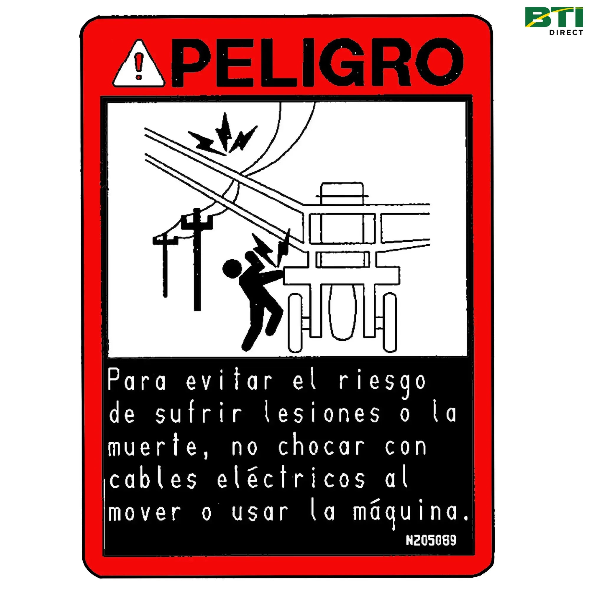 N206089: Tach Opening Decal, Spanish