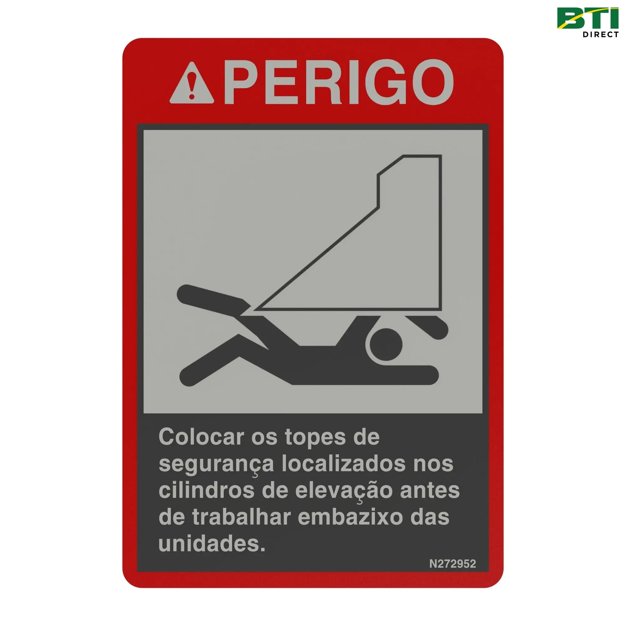 N272952: Unit Danger Label, Portuguese