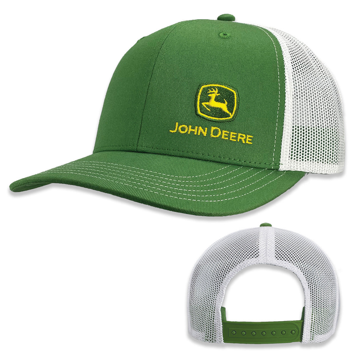 Moline John Deere 112 White Mesh-Back Cap