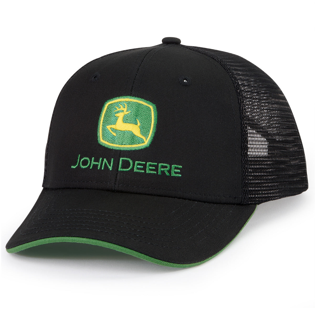 John Deere Black Chino Mesh Back Cap