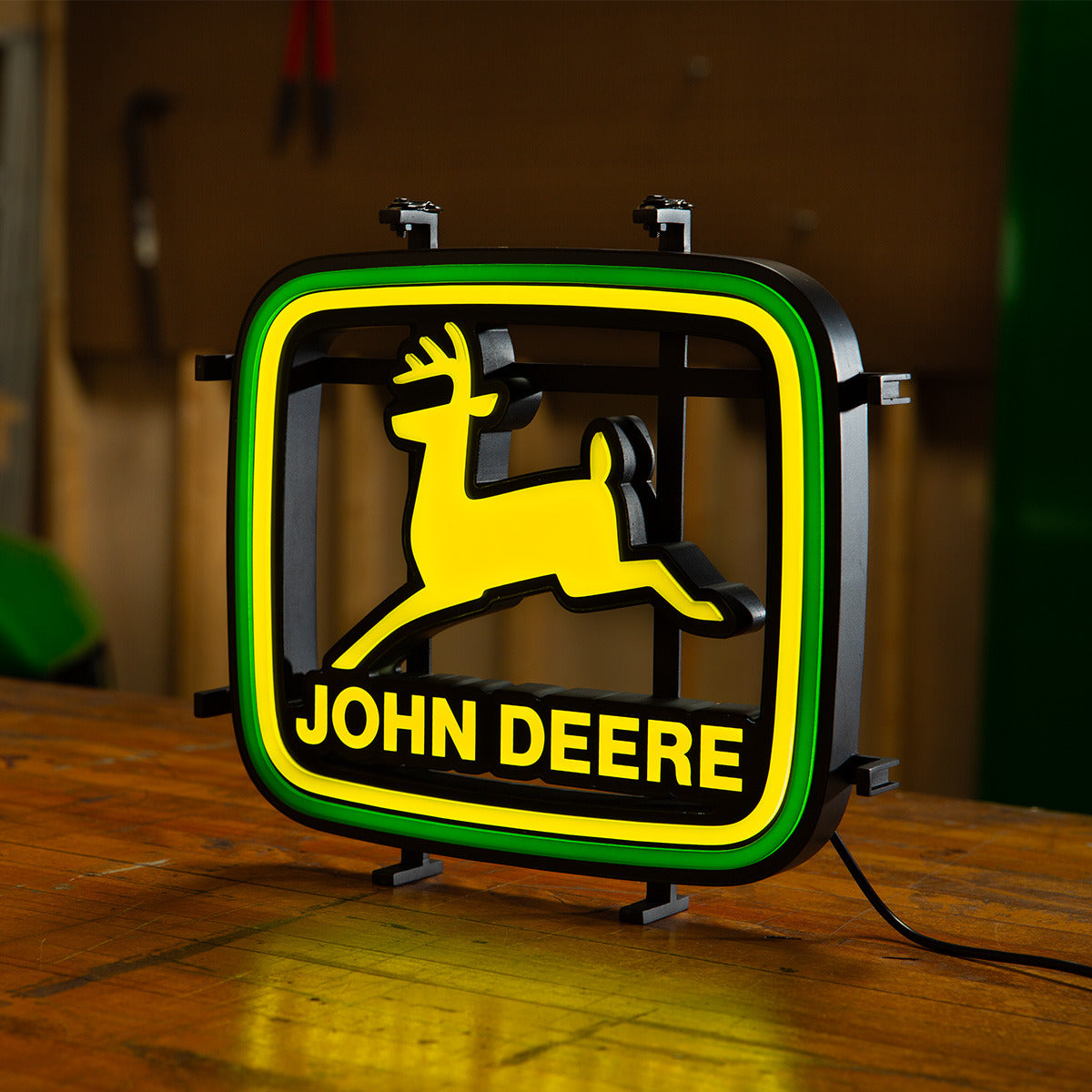 John Deere Logo Desktop LED Sign