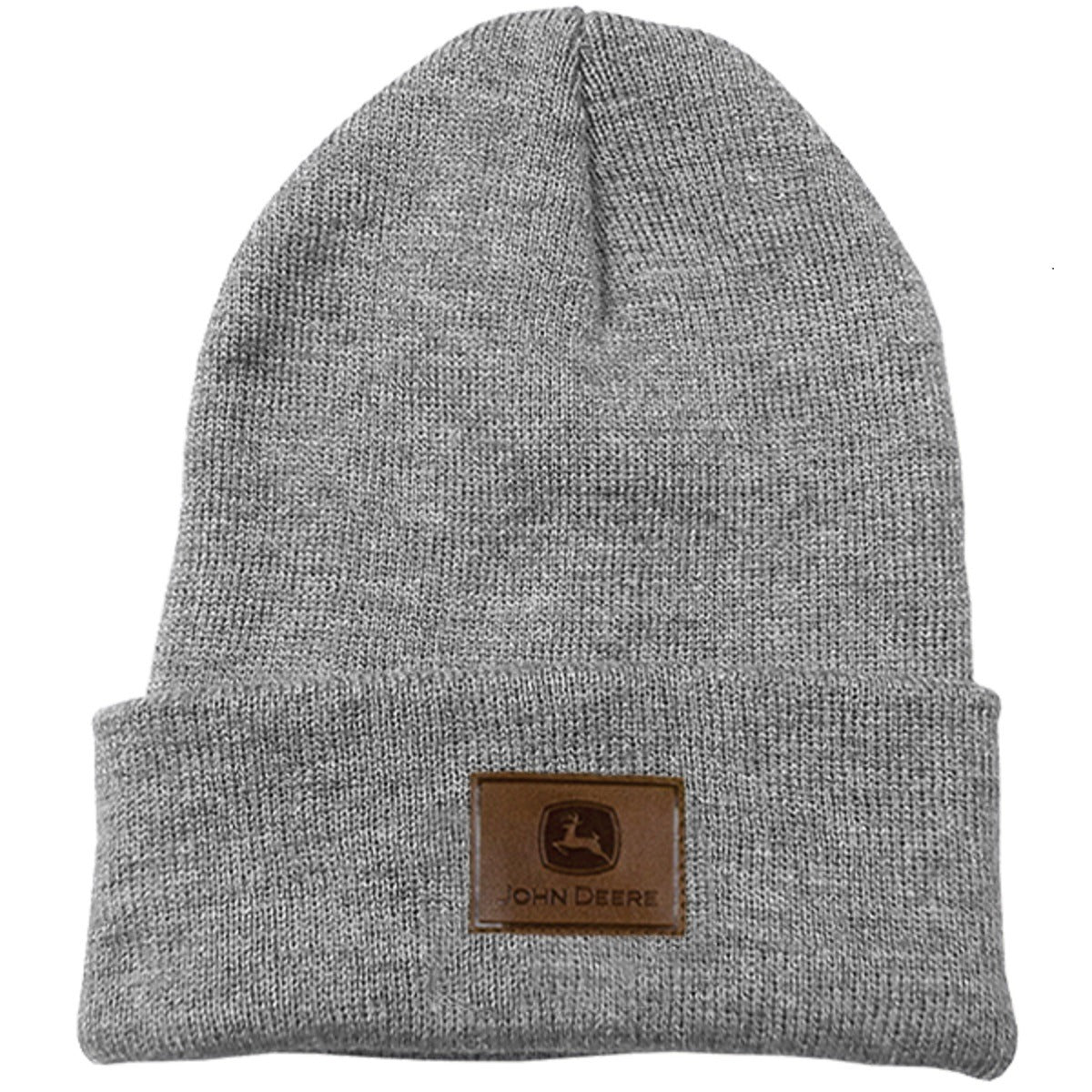 Knit Beanie (Leather John Deere Patch)