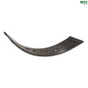 N237721: Single Piece Twisted Slash Point Shovel, Left Side