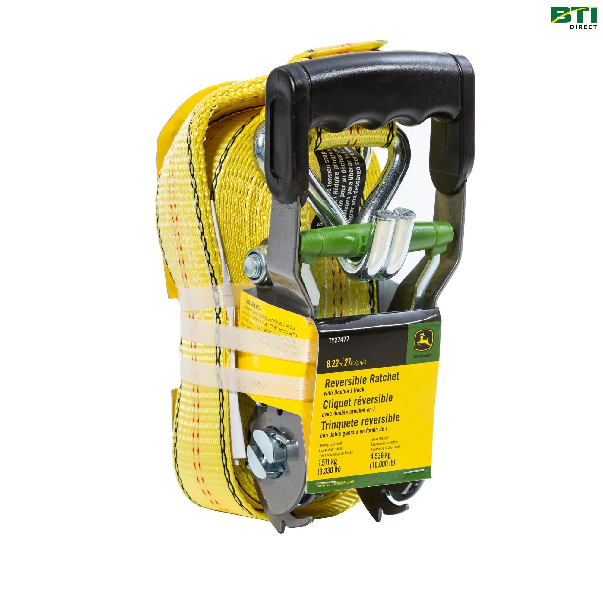 TY27477: Reversible Ratchet Strap, 27-ft (8.2m)