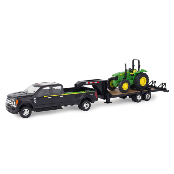 John Deere Pickup with Tractor & Trailer Set (1/32 Scale)